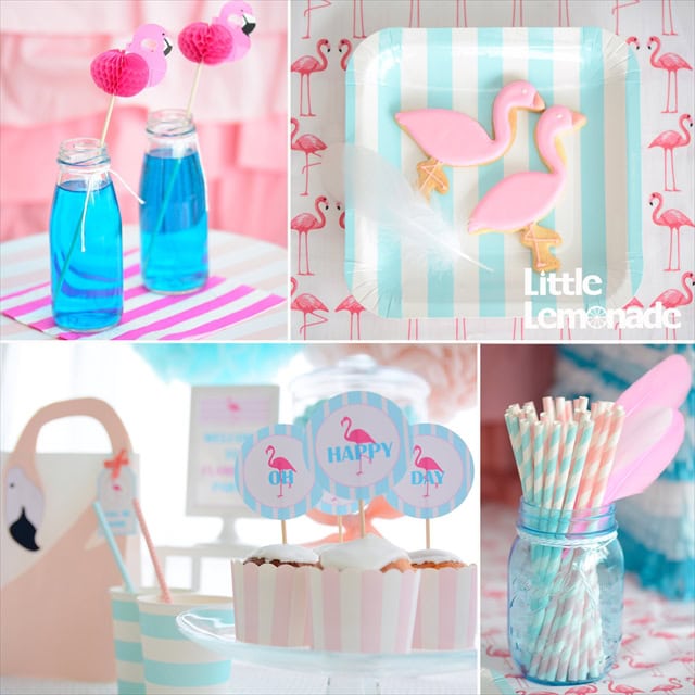 フラミンゴテーマのパーティー アイディア : Flamingo Themed Summer Party Ideas