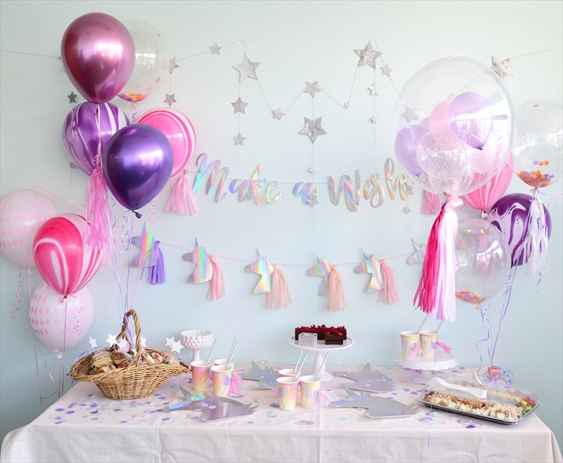 Make a wish Birthday Party – ユニコーンテーマのバースデイパーティー