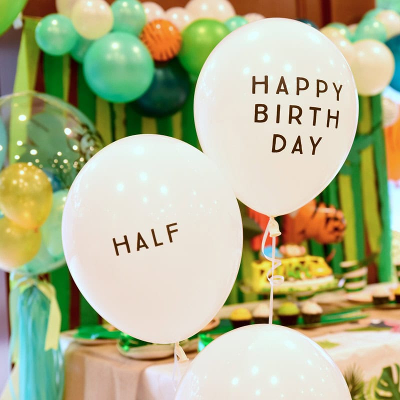 Jungle Half Birthday Party-ジャングルテーマのハーフバースデイパーティー