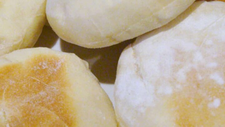 Delicious English Muffins Delicious English bread recipe, often eaten for breakfast. Serve warm with butter! You can eat these sweet or savory! Freezer friendly too! Simple recipe