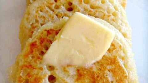 Perfect Warm Crumpets - Great for breakfast or anytime! Serve with your favorite jam, or eggs and bacon, delicious whichever way you like them!