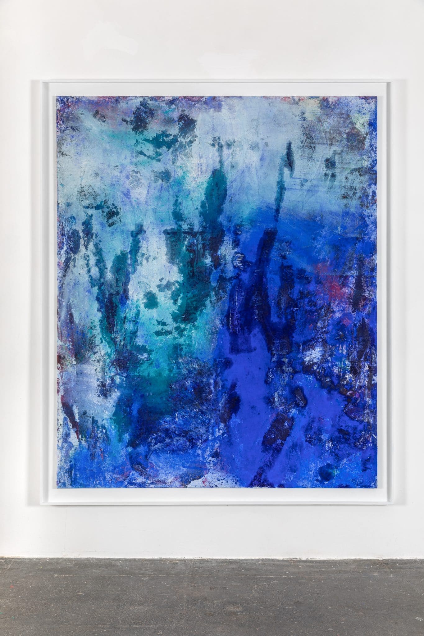 Janus Hochgesand: Ohne Titel, 2020, Öl und Pigment auf Leinwand, 220 x 180 cm, Privatbesitz Franzi und Moritz Niemann, Ausstellung: Never stop exploring 2020 Westwerk, Hamburg (C) Foto: Helge Mundt