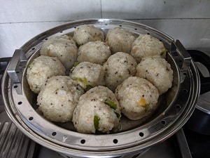Steamed Millet Kozhukattai is ready to serve