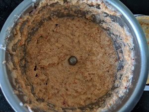 Ground coconut mix ready for gravy