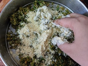 Adding gram flour or chickpea flour