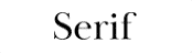 serif font