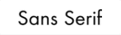 sans serif font