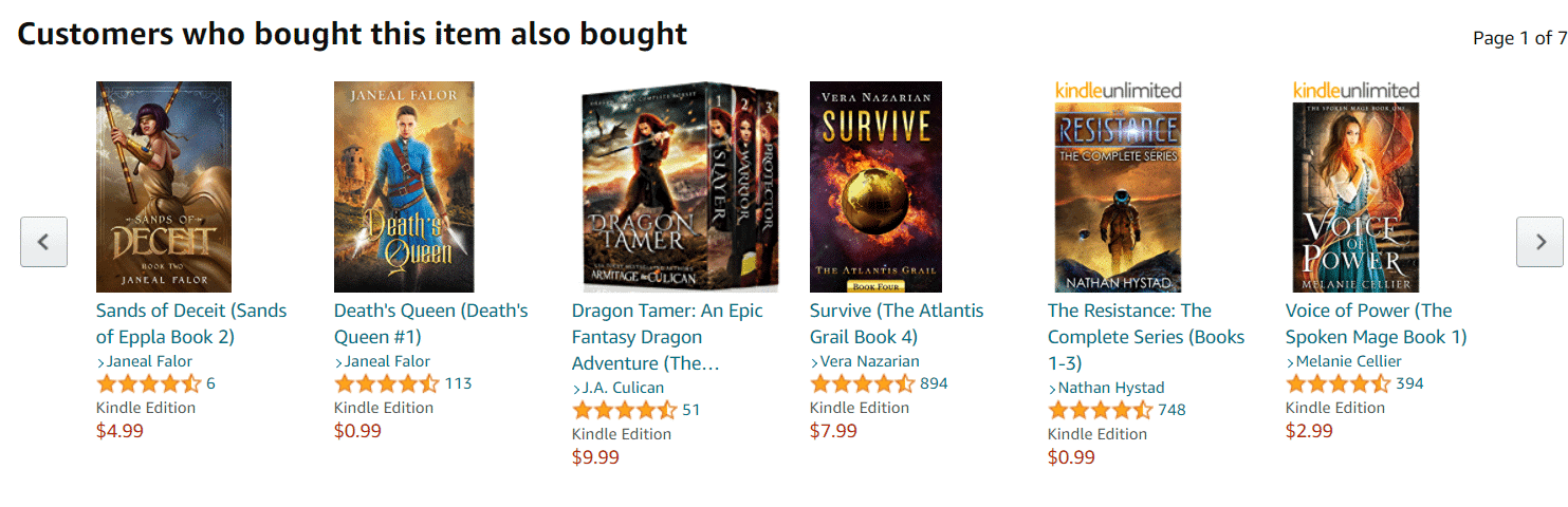 Amazon book cover recommendations example