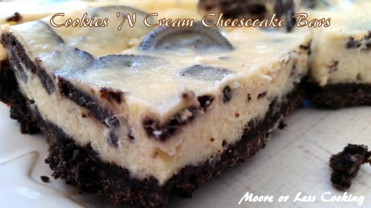 Bud's Best Cookies 'N Cream Cheesecake Bars