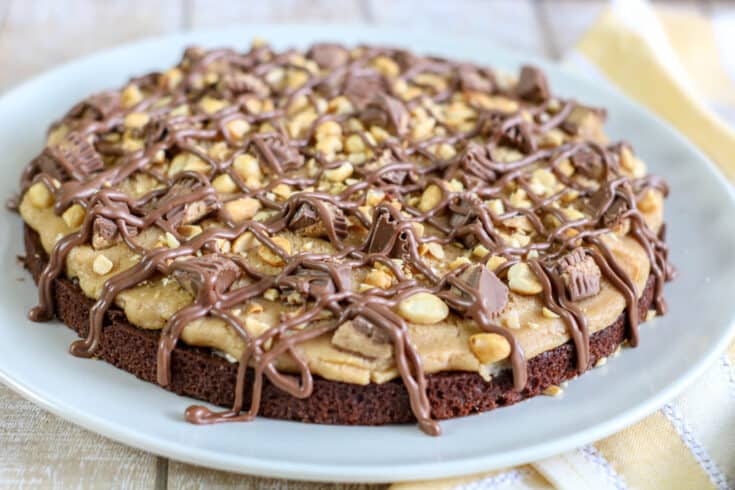Peanut Butter Brownie Pizza