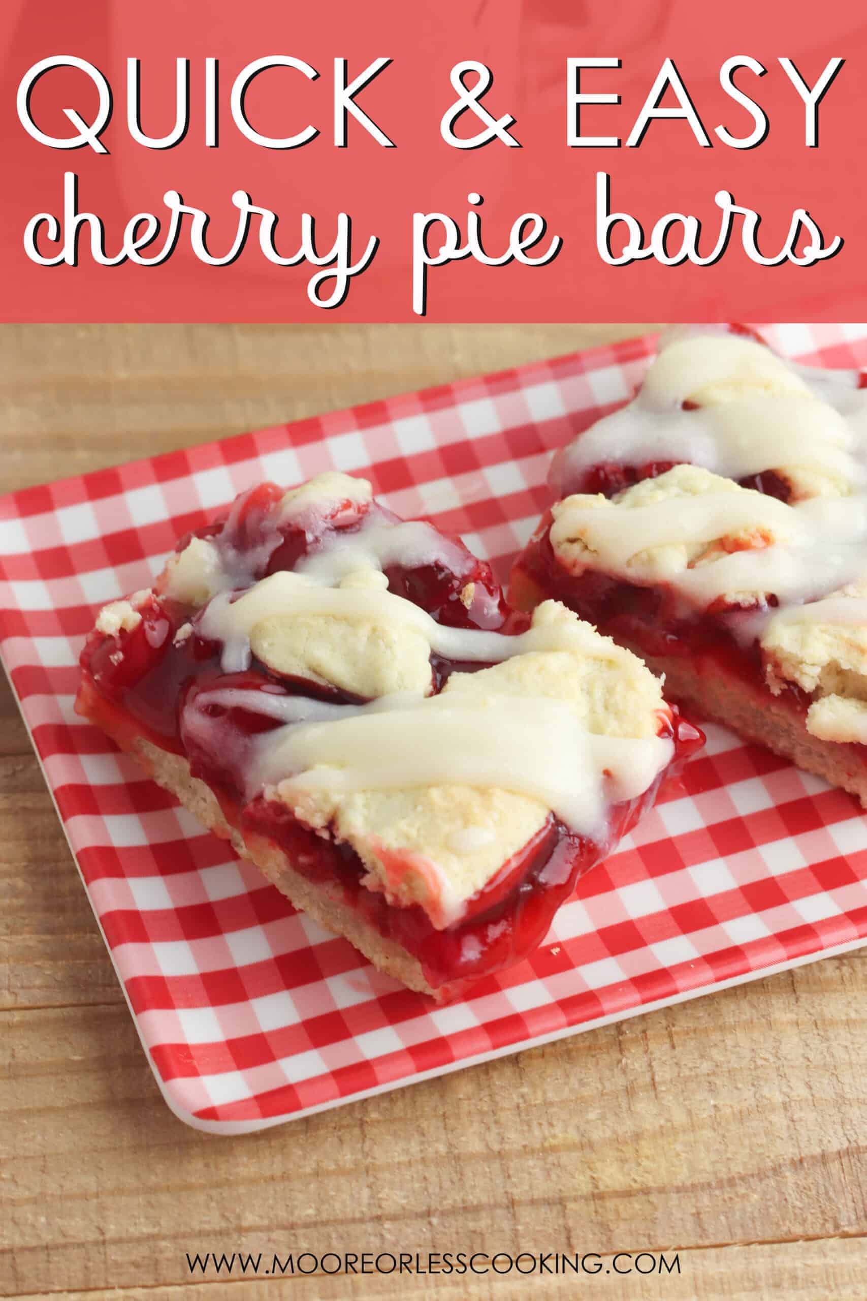 Quick And Easy Cherry Pie Bars Moore Or Less Cooking You can find it in any grocery store in the frozen aisle with the desserts and pie crusts. quick and easy cherry pie bars moore