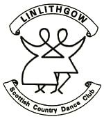 Black writing on white background for Linlithgow Scottish Country Dance Club