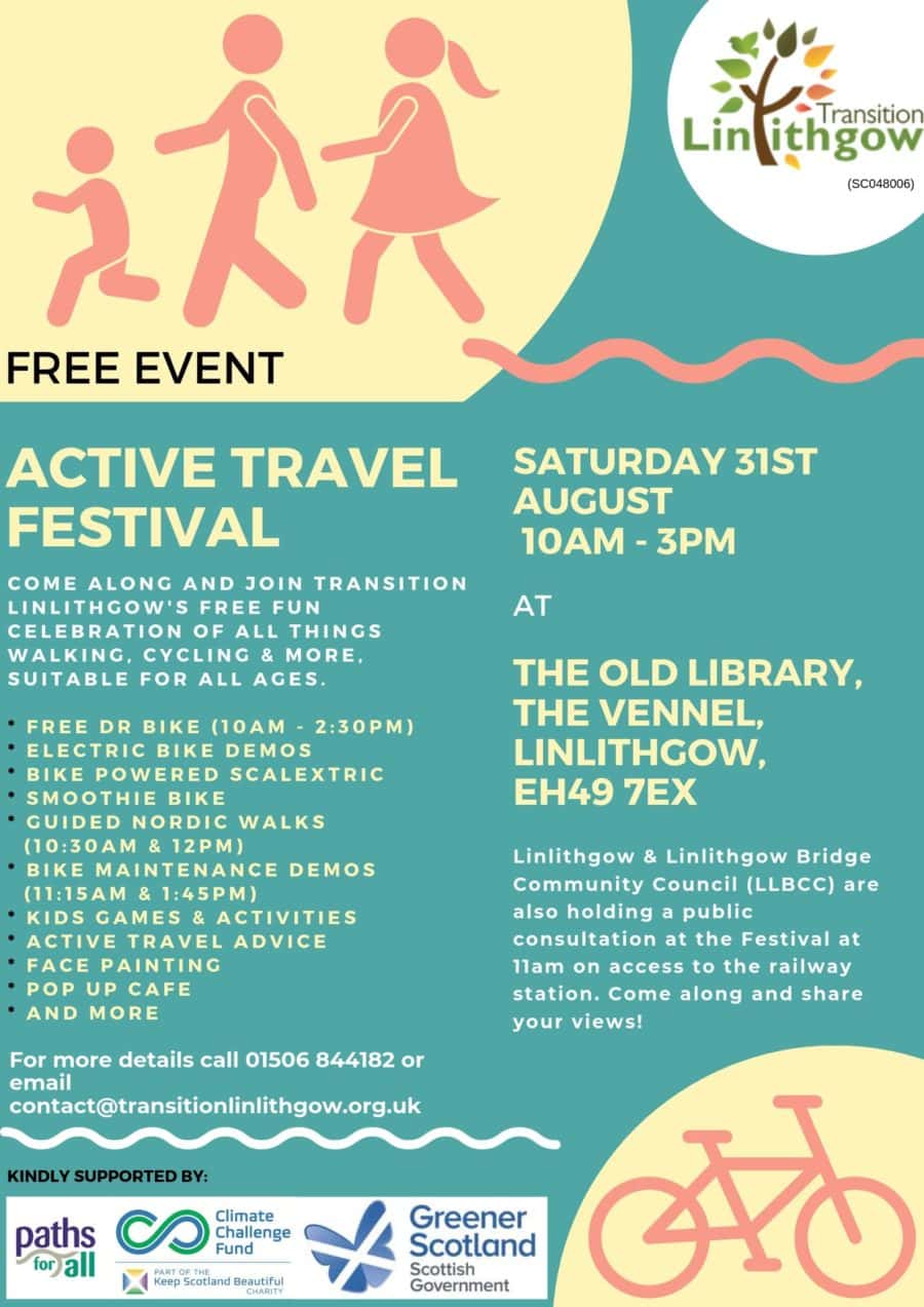 Linlithgow Active Travel Festival Poster