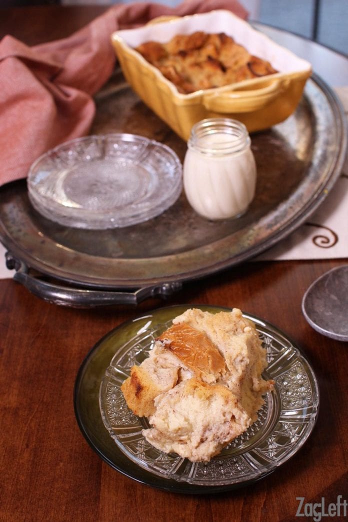 Bread pudding on a plate | one dish kitchen