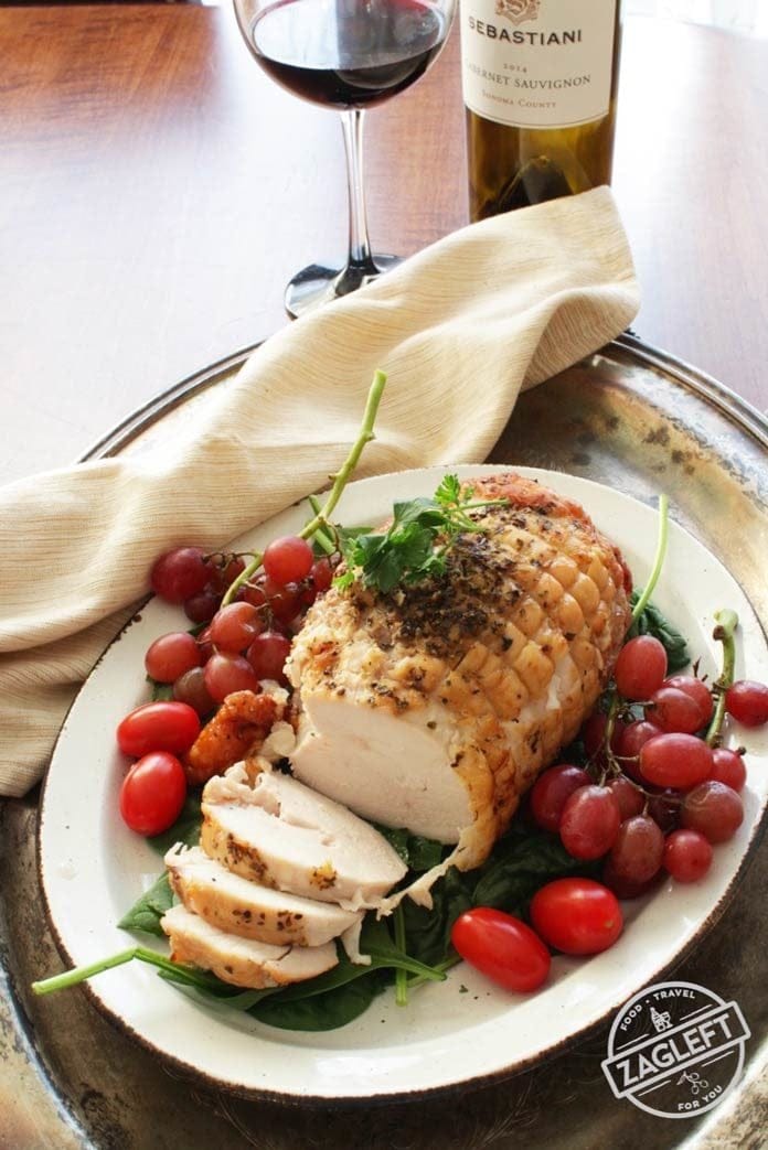 turkey roast on a platter | one dish kitchen