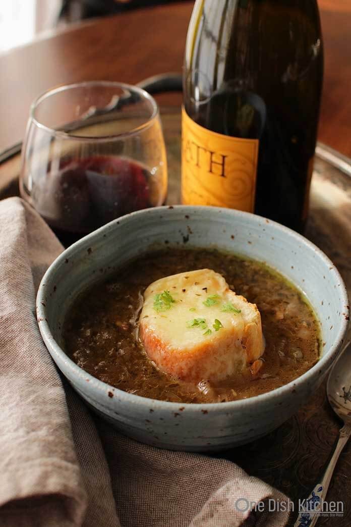 bowl of french onion soup | one dish kitchen