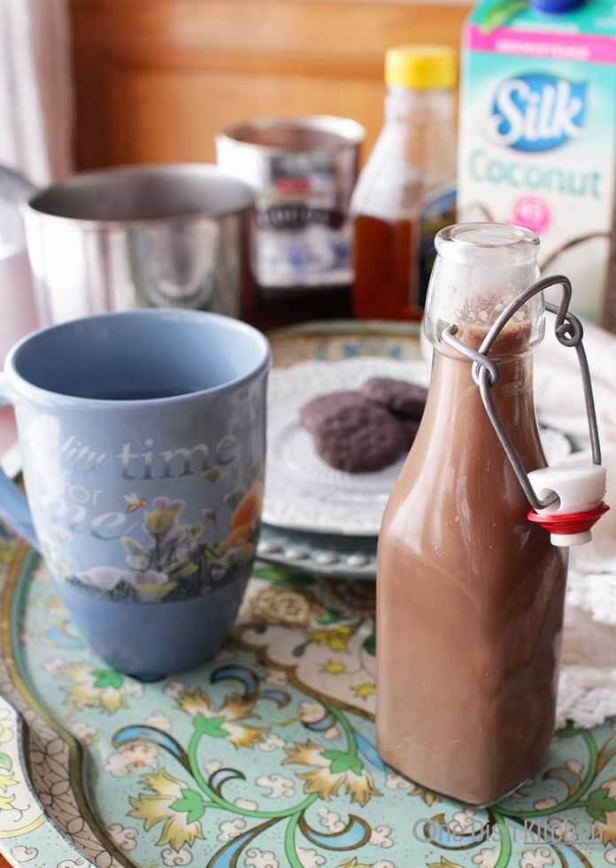 jar of homemade coffee creamer