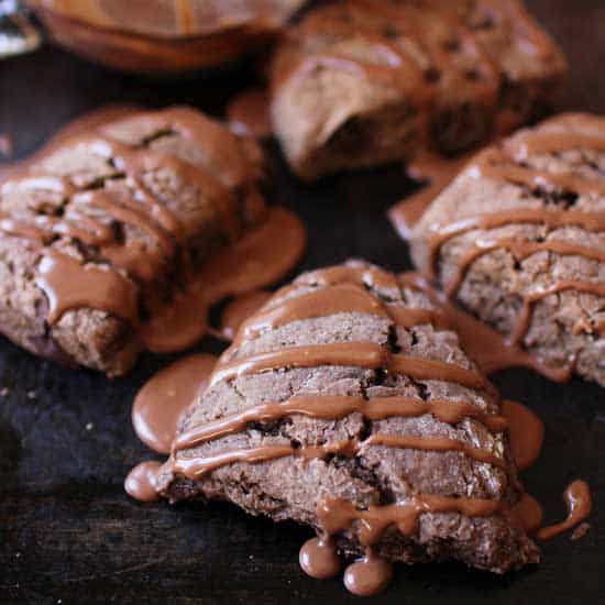 Small Batch Triple Chocolate Scones | One Dish Kitchen