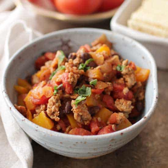 Turkey Chili For One | One Dish Kitchen