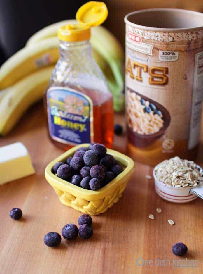 ingredients in baked oatmeal |One Dish Kitchen