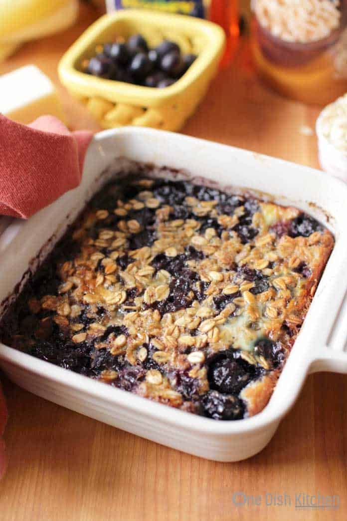 Baked oatmeal with blueberries | One Dish Kitchen