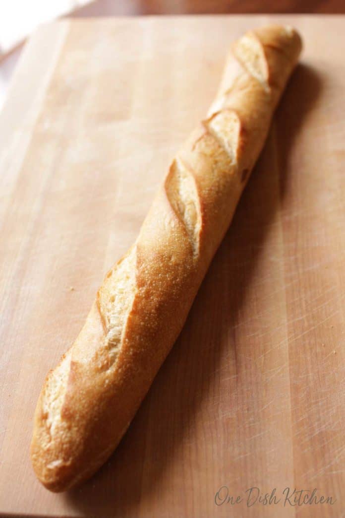 french bread used to make a french bread pizza | one dish kitchen