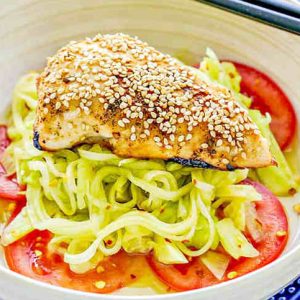 Sesame Chicken Sunomono Salad