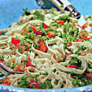 Gluten Free Simple Herb and Garlic Pasta (Vegan)