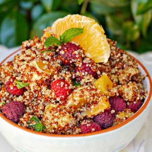 Orange and Raspberry Summer Quinoa Salad