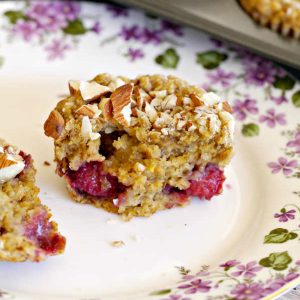 Gluten Free Oatmeal Raspberry Muffins
