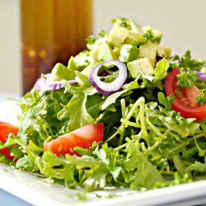 Kale Salad with Ginger Salad Dressing