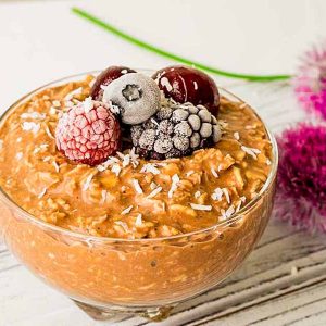 Overnight Chocolate Coconut Oat Pudding