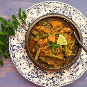 Lamb Stew with Saffron Ginger and Green Beans
