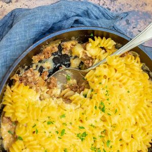 Gluten-Free Cheese Burger Mac & Cheese