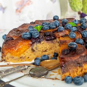Mascarpone Apricot Blueberry Tart Tatin (Gluten-Free)