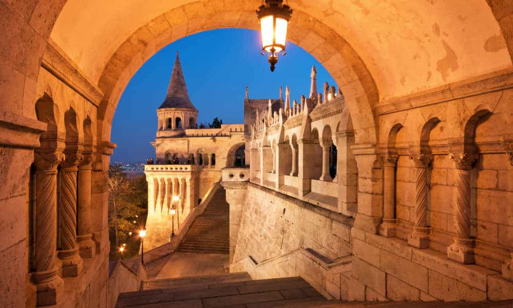 North gate of the Fisherman's Bastion in Budapest