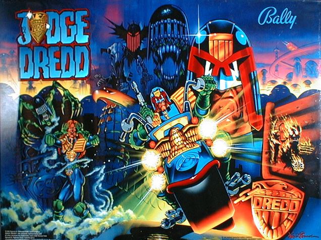 Judge Dredd Pinball Backglass