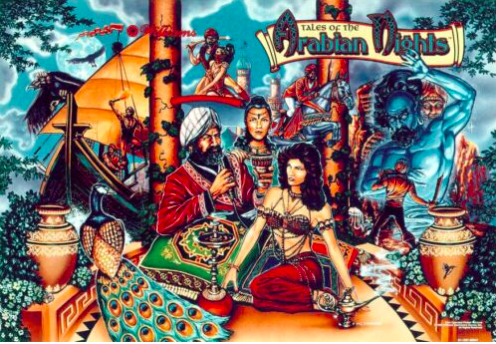 Tales of the Arabian Nights Pinball Backglass