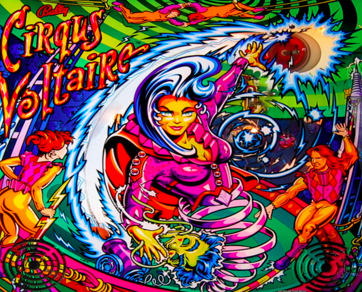 Ciquis Voltaire Pinball Backglass