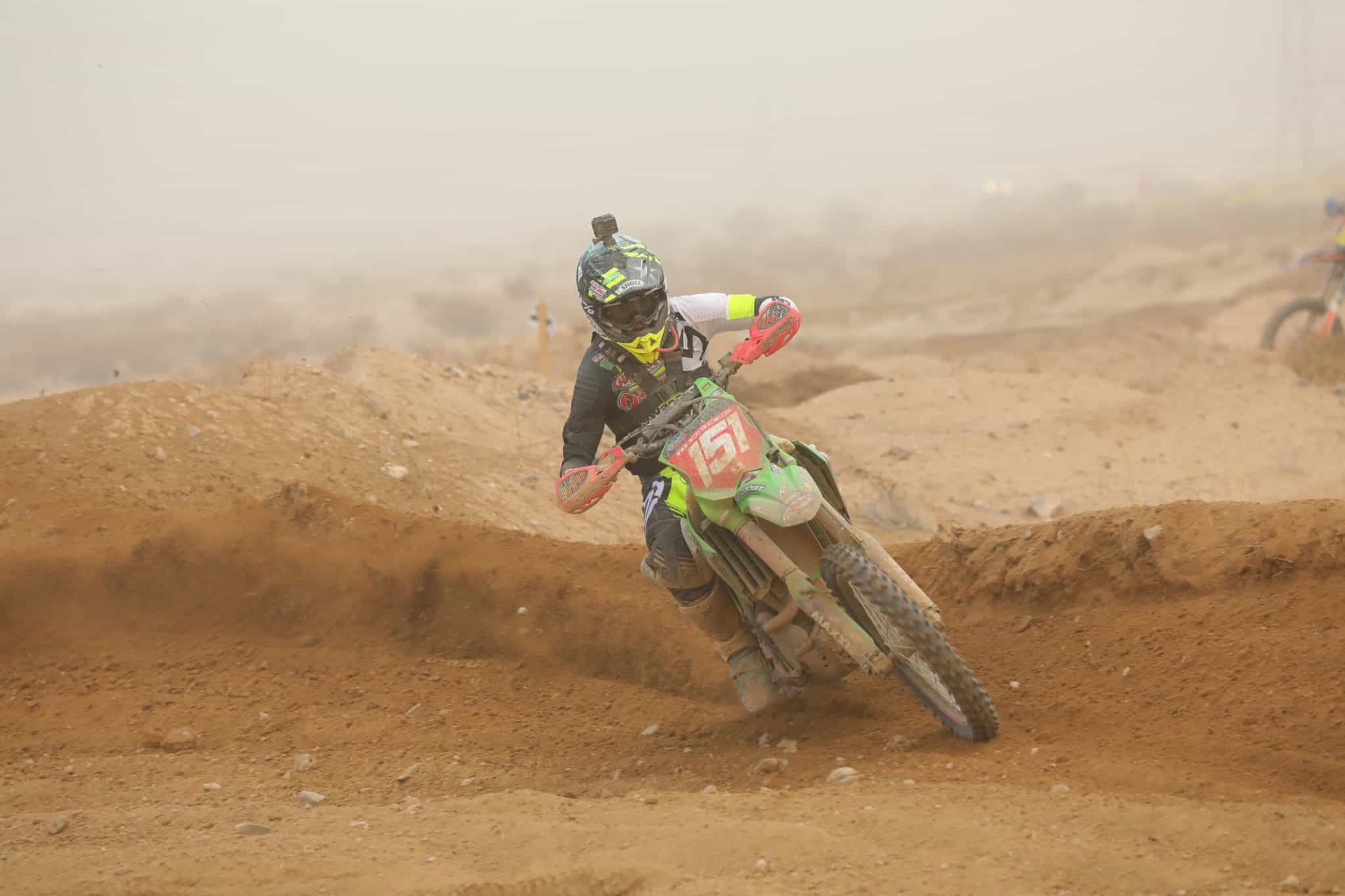 Clay Hengeveld riding his KX250 at the 2020 Primm WORCS race