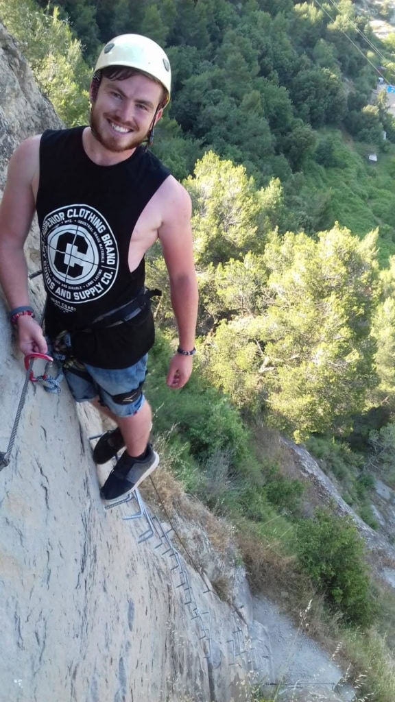 Sales Job To A New Life In Spain - Interview With Jamie Finlan Rock climbing 576x1024 - Sales Job To A New Life In Spain - Interview With Jamie Finlan