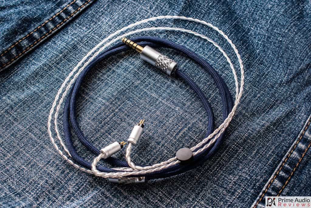 Yuki cable coiled with 2-pin connectors and plug