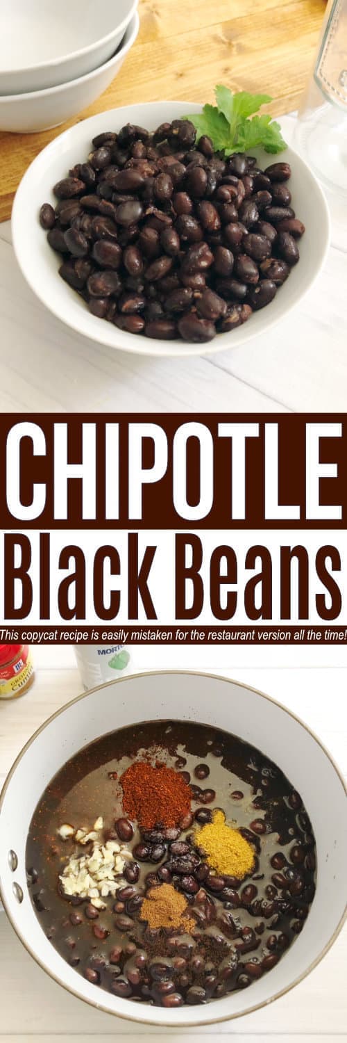 This Chipotle Black Bean copycat recipe tastes just like what you buy at the popular chain! It's one of our favorite copycat restaurant recipes