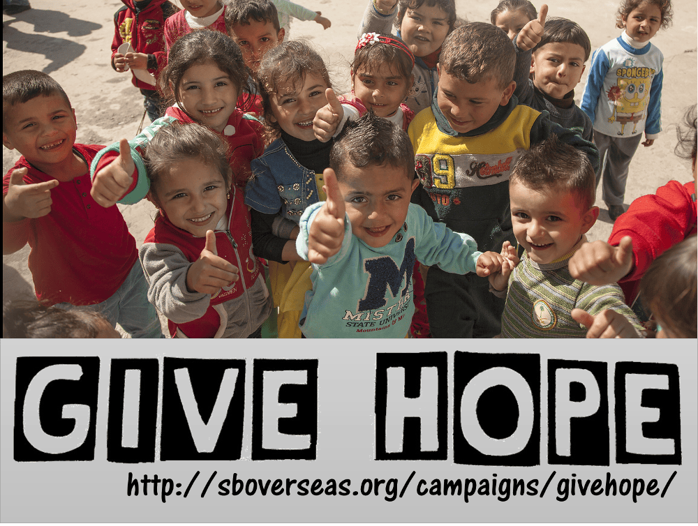 SB OverSeas lance sa campagne #GiveHope