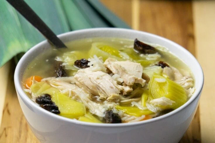 Tasty Scottish Cock-a-leekie Soup