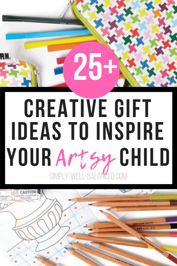 Over 25 non-toy gift ideas for creative and artistic kids. Tons of great ideas for kids who love arts and crafts. Fun arts and crafts activities to do as a family. Christmas and birthday gift ideas for creative and crafty kids. #artsandcrafts #giftideas #giftguide