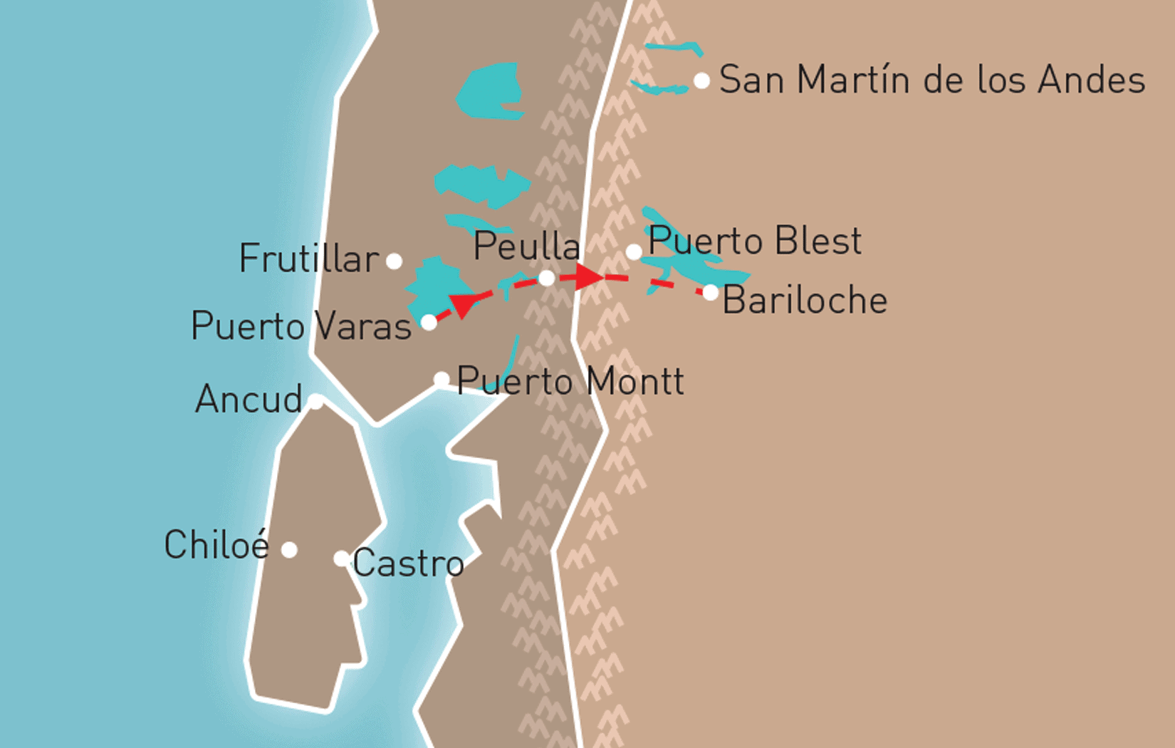 Lakes Crossing Route Map