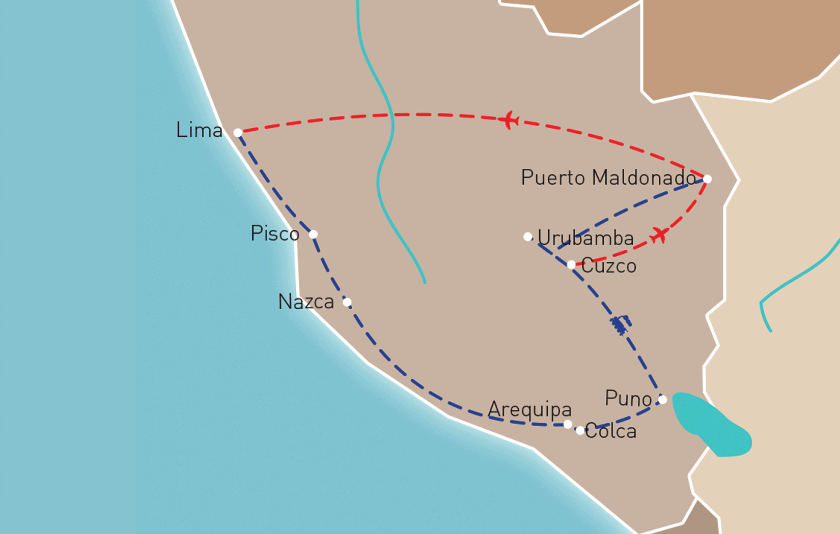 Best of Peru Route Map