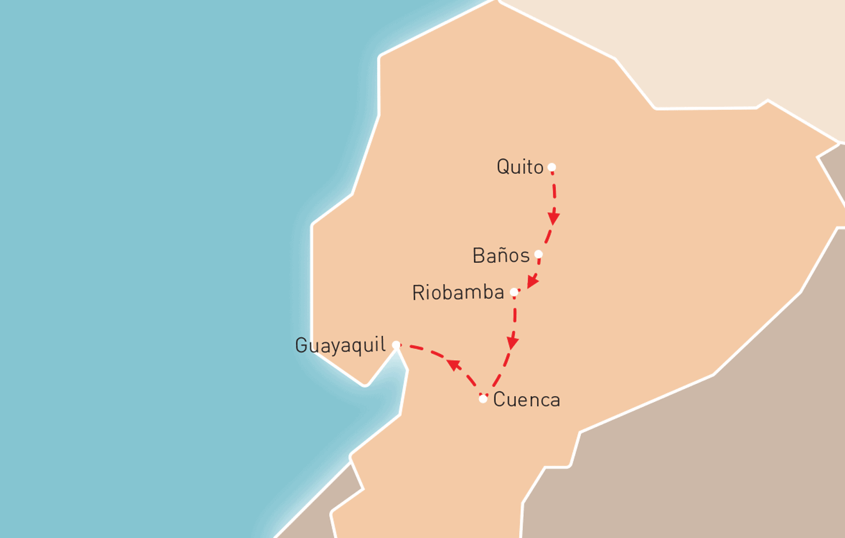 Pathways Through The Andes Route Map