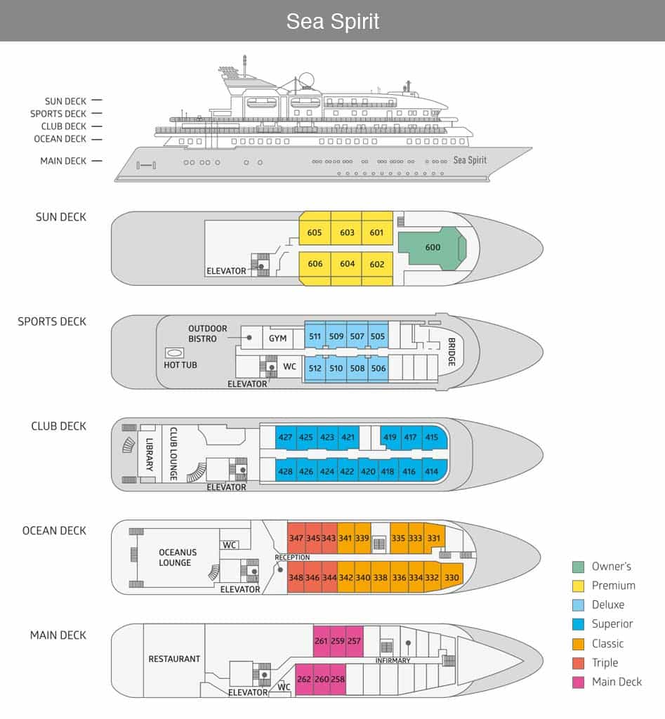Sea Spirit Deck Plan